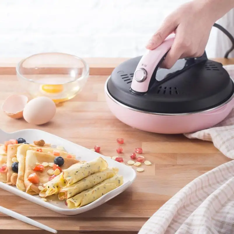 220V Electric Crepe Maker Pizza spring roll Machine Pancake baking pan Cake maker Nonstick Griddle kitchen cooking tools | Бытовая