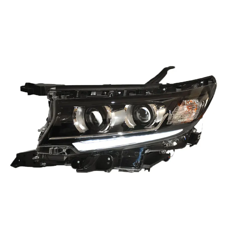 No light bulb Стайлинга автомобилей корпус передней фары для Toyota PRADO PRADO фары, светодиодные фары DRL Объектив Двойной Луч би-ксеноновая разрядная лампа высокой интенсивности для автомобиля аксессуары - Цвет: No light bulb
