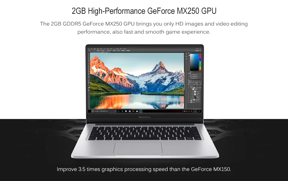 Ноутбук Xiaomi Redmibook, 14 дюймов, Intel Core i5-8265u/i7-8565u, 8 Гб DDR4, 2400 МГц, ОЗУ, NVIDIA GeForce MX250