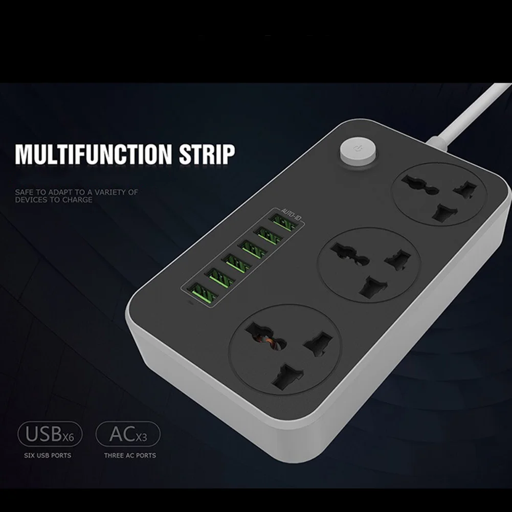 Удлинитель с usb-портами бытовой США, Великобритании, ЕС разъем, полосы питания, розетка 10A Smart, универсальное зарядное устройство для защиты от перенапряжения