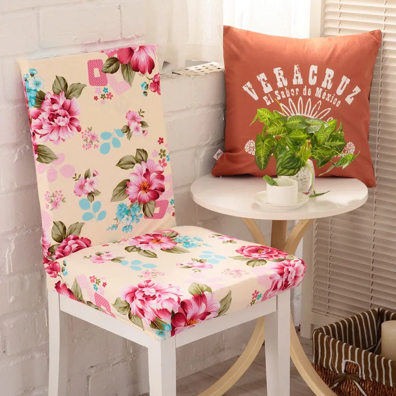 Floral Vine Pattern Spandex Stretch Dining Chair Protector Cover Removable Washable Soft Brief Seat Case for Banquet | Дом и сад