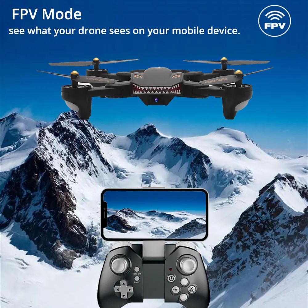 Teeggi VISUO XS809S складной селфи Дрон с Широкий формат HD Камера Wi Fi FPV g сенсор RC Qudacopter