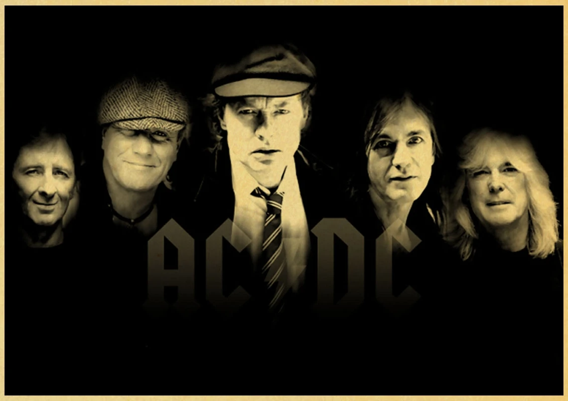 Австралийский рок-группа AC/DC ретро постер ВИНТАЖНЫЙ ПЛАКАТ настенный Декор для дома Бар Кафе высокое качество печать рисунок