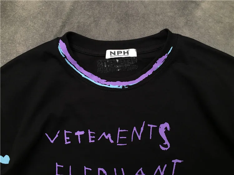 Новинка 2019 мужские футболки VETEMENTs Elephant футболка в стиле хип-хоп скейтборд уличная