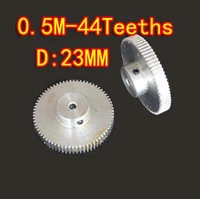 2pcs wholesale 0 5m 44teeths aluminum alloy precision small modulus spur gear hole d3mm