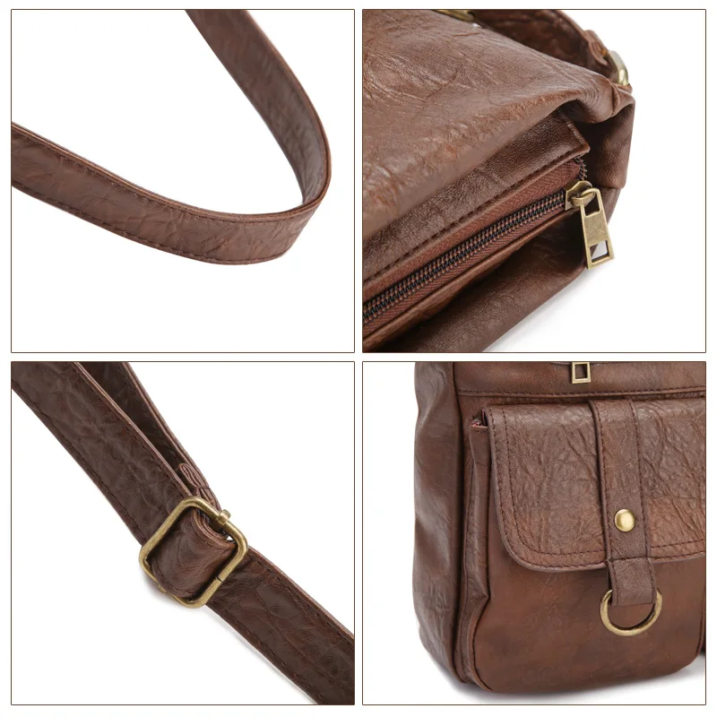 bag women's handbag PU leather messenger hobos shoulder bags for women big tote crossbody large zipper female Retro | Багаж и сумки