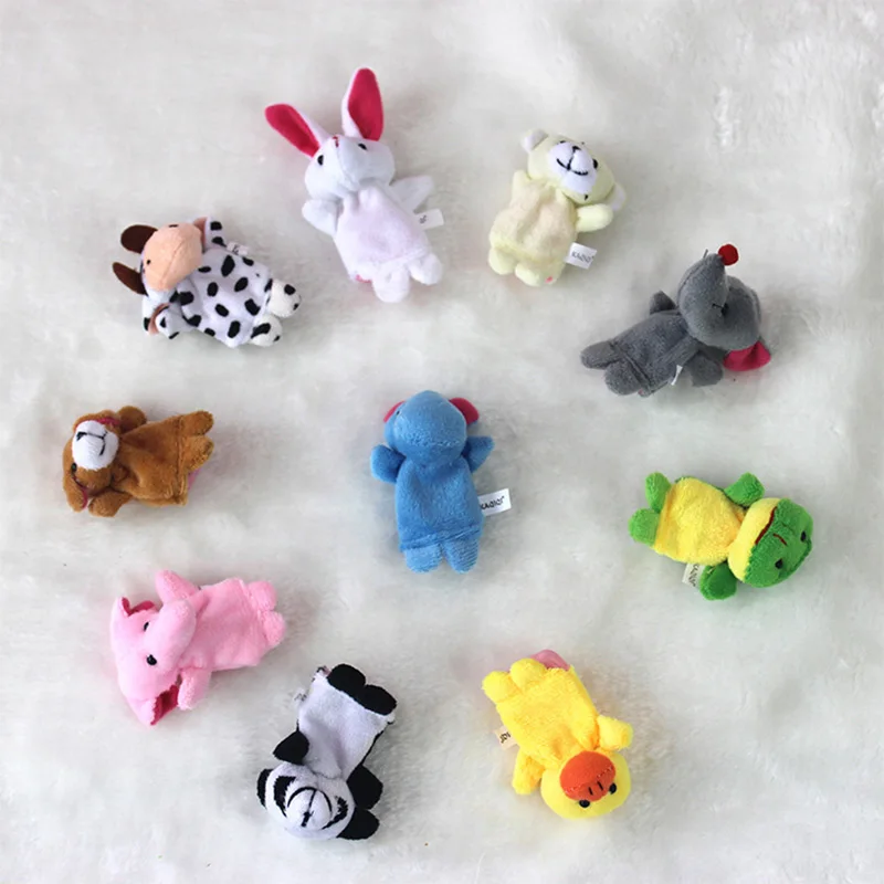 Плюшевые игрушки для детей Rosiky 10 шт./компл. хит продаж|finger puppets|animal finger puppetfamily |