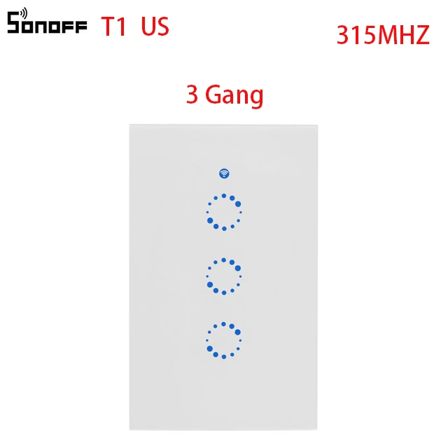 T1 US 3C ITEAD Sonoff T1 ЕС Великобритания США Смарт Wi-Fi APP/Touch Управление настенный выключатель света 1/2/3 Gang 86 Тип стены сенсорный выключатель Умный дом - Комплект: T1 US 3C