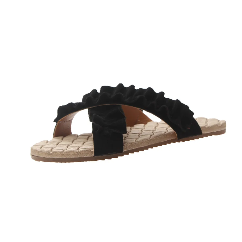 Женские шлепанцы SAGACE на плоской подошве низкие женские модные Студенческие