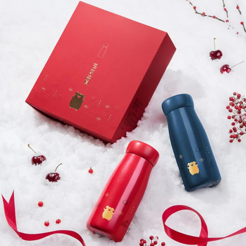 Двухслойные термосы Xiaomi бутылка из нержавеющей стали вакуумная фляжка для воды.