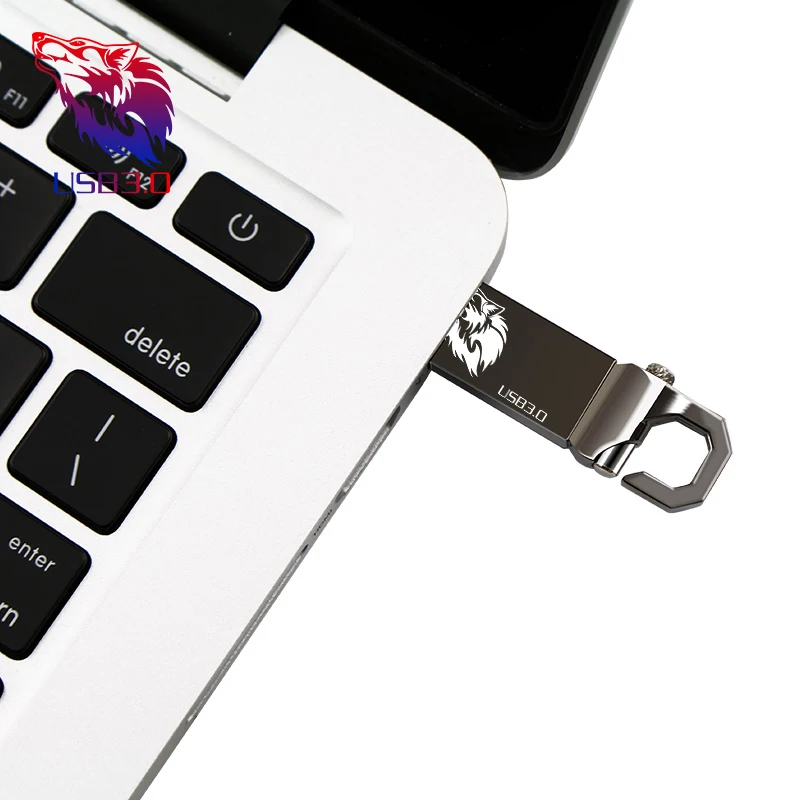 Новинка флеш накопитель usb 3 0 128 ГБ серебристая металлическая ручка 64
