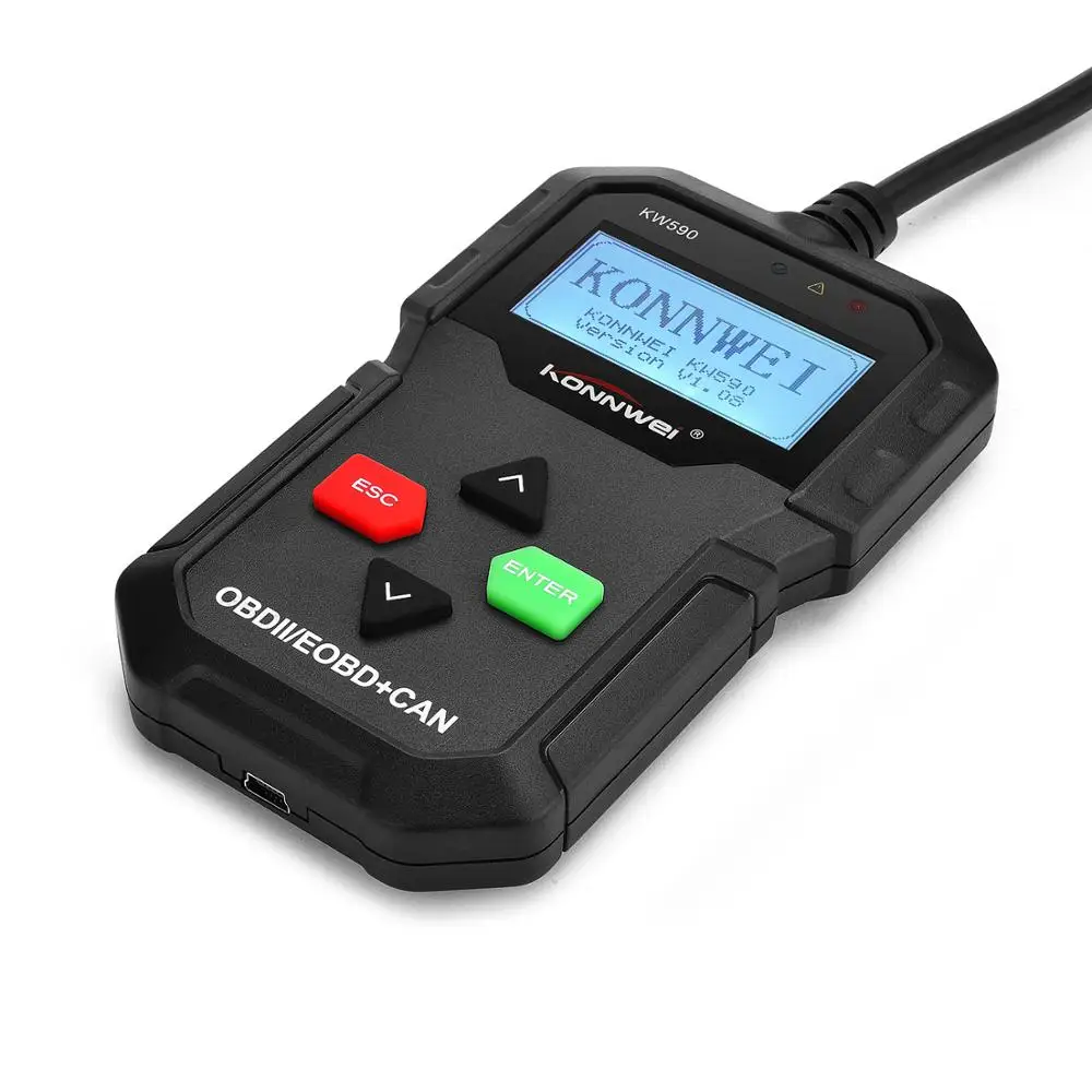 KONNWEI KW590 поддержка многоязычных функций ODB2 автоматический считыватель кодов
