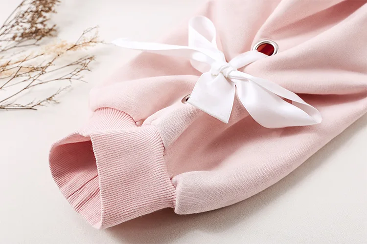 

Japanese sweet lolita sweatshirt bandage embroidery hooded loose victorian sweater kawaii girl gothic lolita sweater loli cos