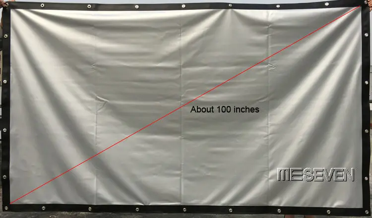 Фабричная поставка серебристый 3d проекционный экран 100 дюймов 16:9 мягкий ПВХ с