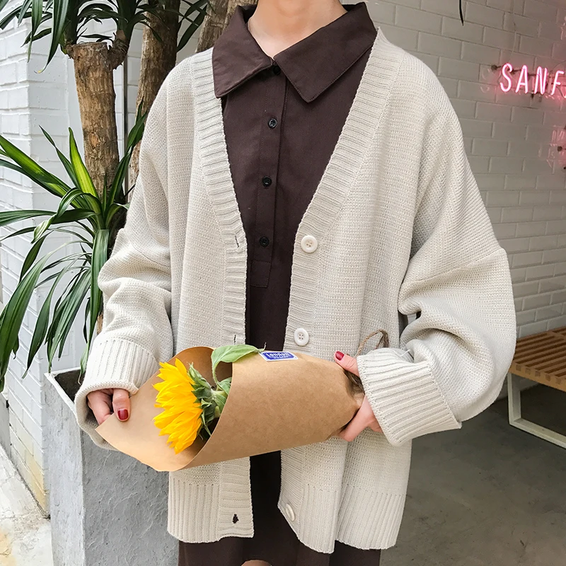 Свитера Женская одежда 2019 harajuku Корейский осень зима мода Ретро Милая ленивая