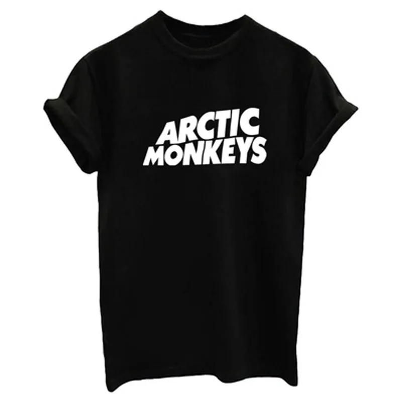 Для женщин летние топы Arctic Monkeys футболка с буквенным принтом Футболка Новый