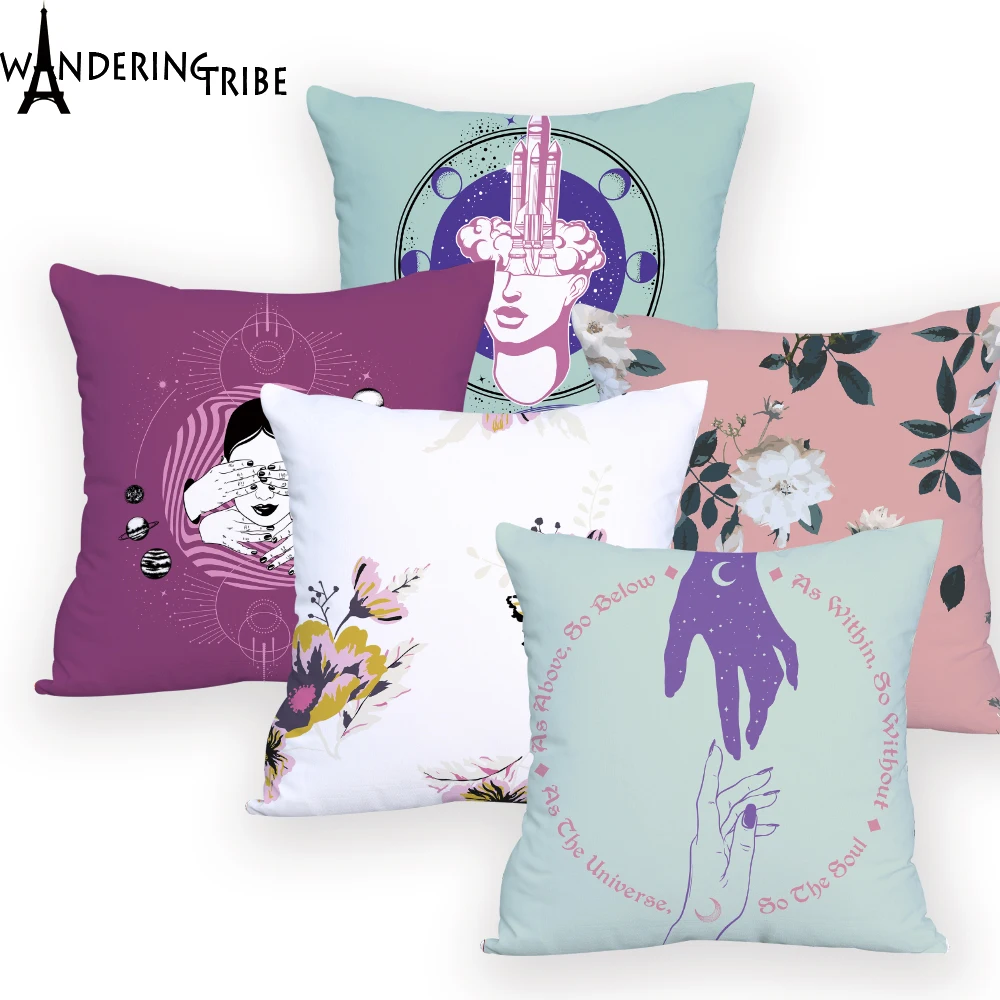 

Цветок Наволочка красочные декоративные наволочки Чехлы на заказ персонажа подушки домашнее украшение Прямая поставка