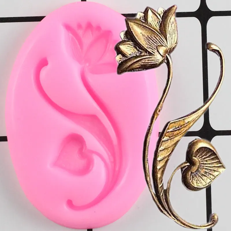 Силиконовая форма для торта Lotus Flower рельефная свадебного украшение кекса