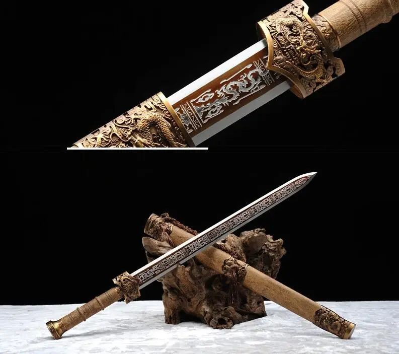 Ручная ковка тема дракона Тан яркий боевой меч Хань Цзянь | Дом и сад