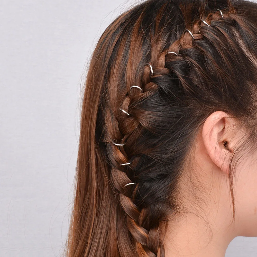 10 шт./компл. стильные косички для волос манжеты клипсы Круглый Круг заколки