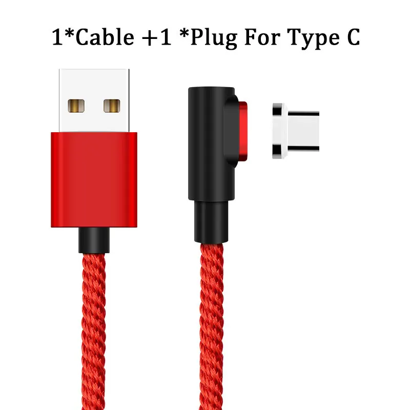 Red for Type C Vanniso 3A Магнитный Micro USB кабель для быстрой зарядки usb type C кабель для samsung S9 s8 huawei p20 Xiaomi mi8 mi9 type-C шнур провода - Цвет: Red for Type C