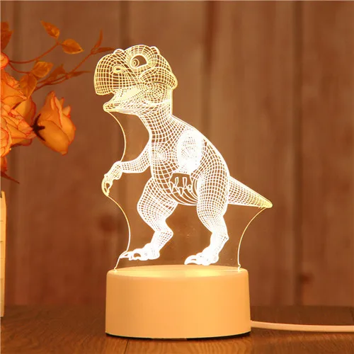 Медведь, роза, Йога, медуза, форма корабля, 3D лампа, светодиодный Ночной светильник, Usb настольная лампа, Детский Светильник для сна, для домашнего декора, теплый белый, 4 Вт - Испускаемый цвет: F
