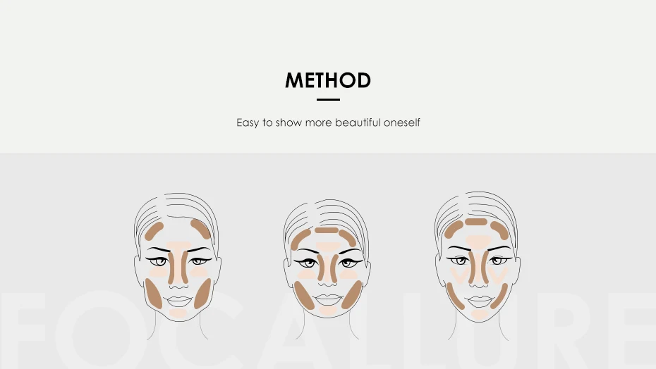 FOCALLURE крем-бронзатор для лица макияж пудра и хайлайтер палитра Brighten Contour Comestic