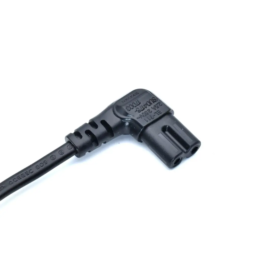 2 контактный угловой штекер ЕС для кабеля питания IEC 60320 C7 samsung Philips Sony LED TV 300