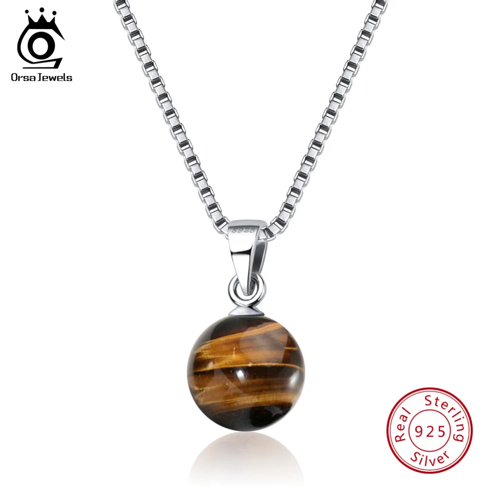 Ожерелья и подвески ORSA JEWELS 100% из настоящего серебра 925 пробы для женщин с тигровым
