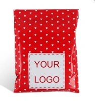 custom print logo 10x13 red colored matt poly mailer envelopes postal mailing plastic package bag for clothing
