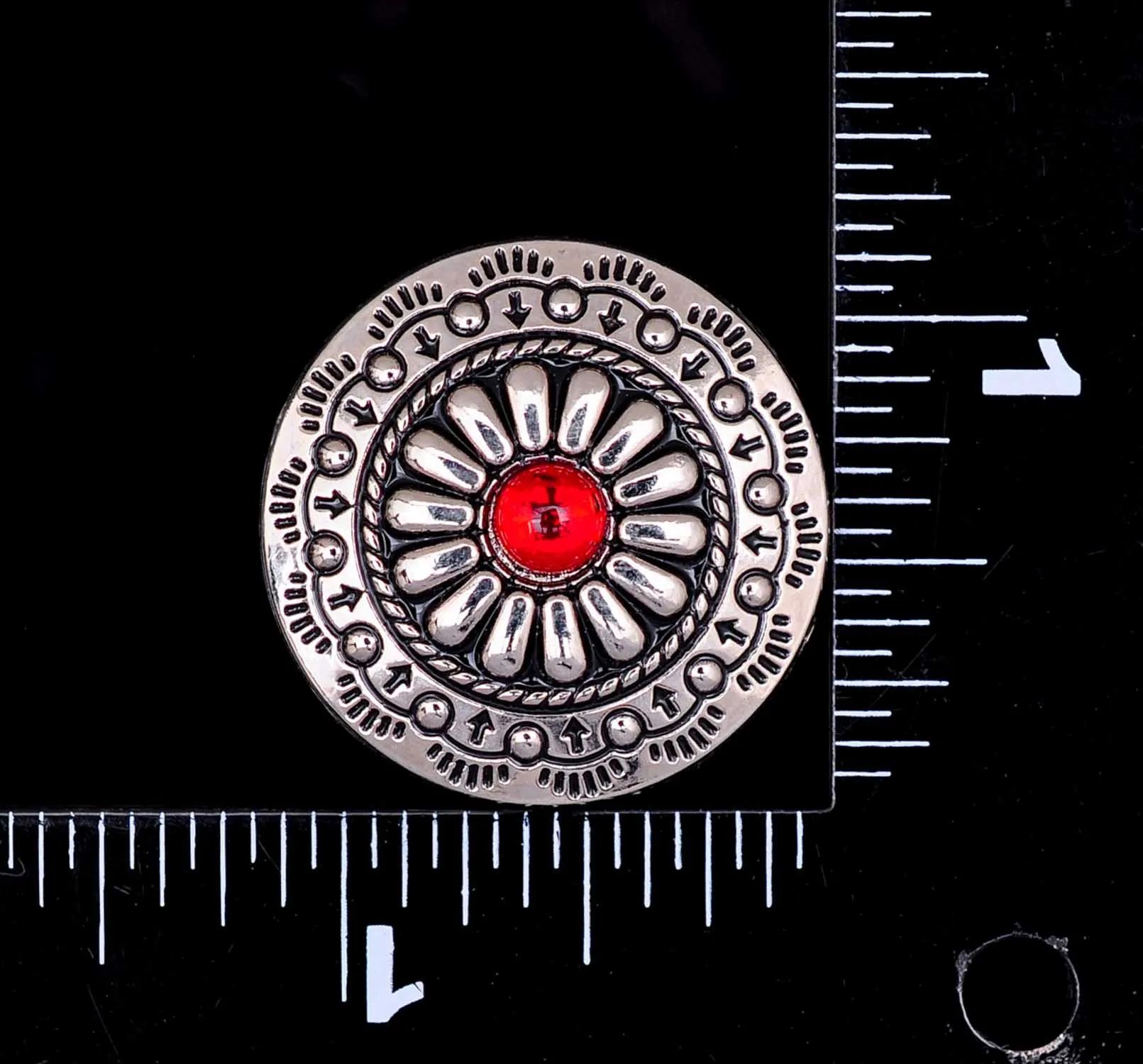 Western Flower Engraved Bohemia Turquoise Concho For Belt Bag Shoes Clothes Leathercraft Wallet Decor Screwback Lot 10pc | Украшения и