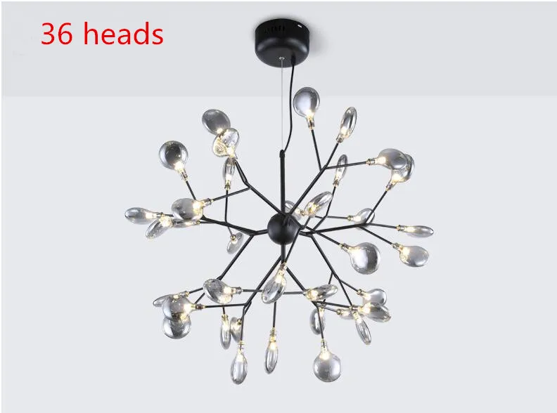36 lights W75x H60cm Скандинавский дизайн Светлячок светодиодный светильник-люстра G4 ветка дерева подвесной светильник столовая люстры Домашний Светильник ing - Цвет абажура: 36 lights W75x H60cm
