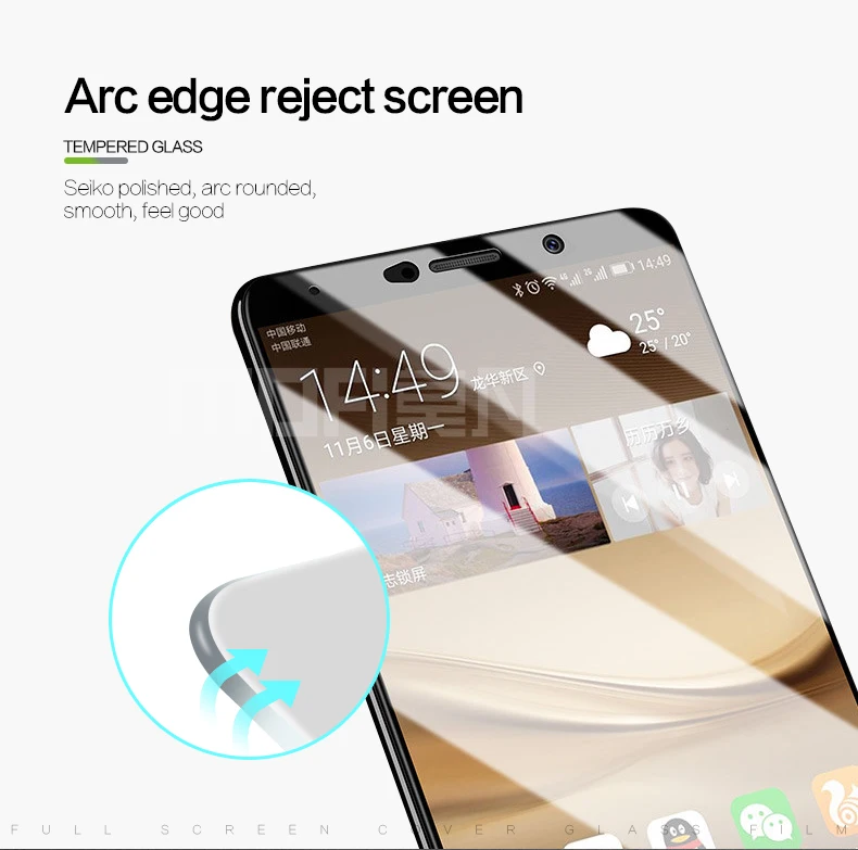 Закаленное 3d стекло для Huawei Mate 10 полное покрытие протектор экрана Mate10 Pro MOFi