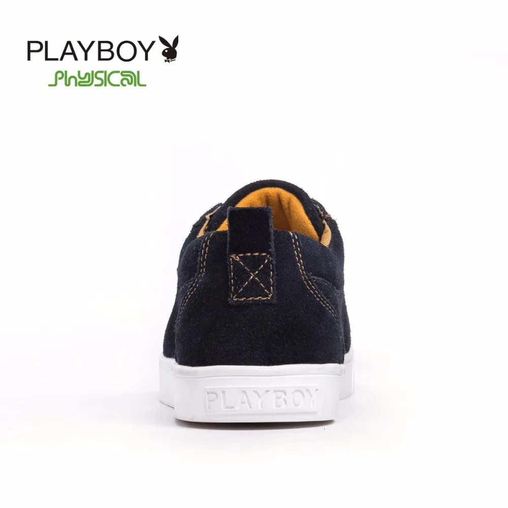 Playboy/Мужская обувь; сезон весна-осень; кожаная итальянская обувь; большие размеры; брендовая дышащая повседневная обувь на плоской подошве из кожи с натуральным лицевым покрытием