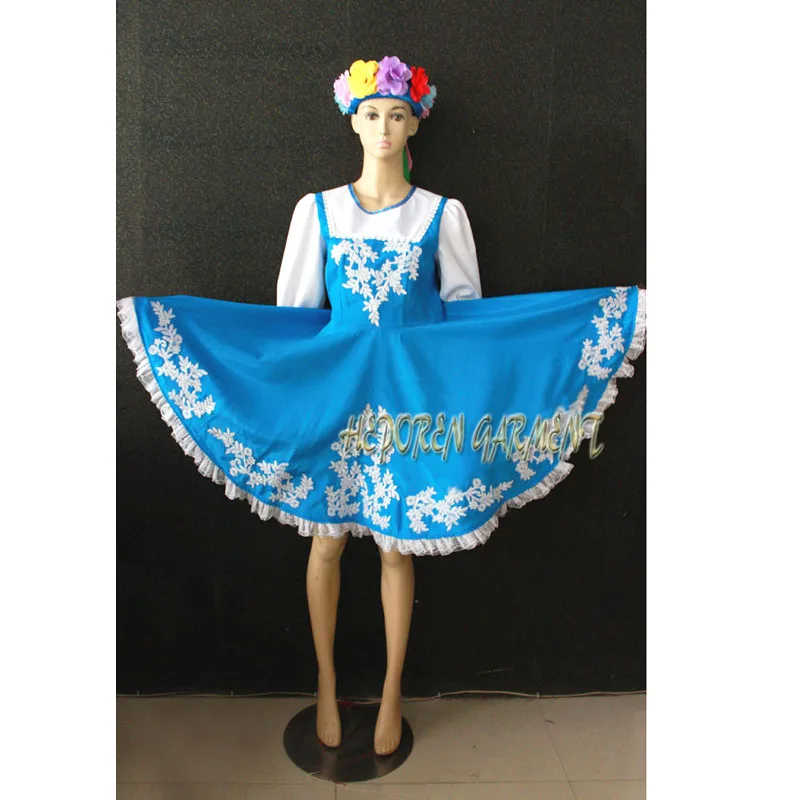 Изготовленное на заказ женское или детское Русское народное платье с цветочным