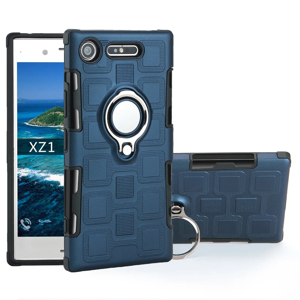 Ударопрочный чехол для Sony Xperia XZ1 XA1 Ультратонкий силиконовый с кольцом держателем