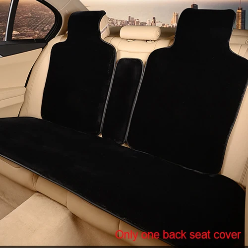 Back seat Black 2 шт. зимние толстые плюшевые подушки для автомобильных ушей, теплые/O SHI автомобильные мягкие чехлы для сидений, чувствовать себя комфортно - Название цвета: Back seat Black