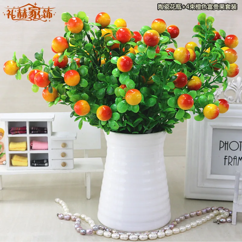 Набор декоративных украшений на журнальный столик для гостиной маленький горшок