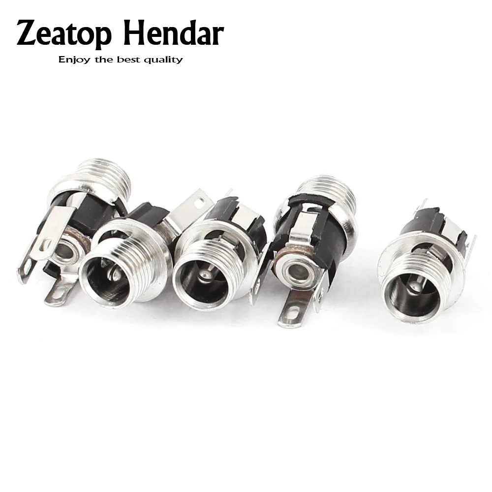 50pcs 5.5mm X 2.1mm Panel Mount Female DC Power Supply Adapter Metal Jack Sockets Connector | Обустройство дома
