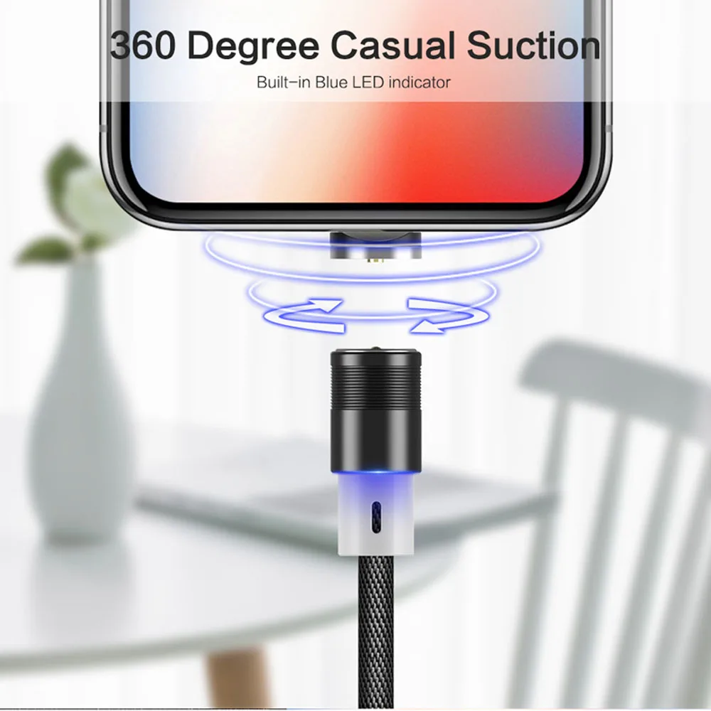 Магнитный зарядный кабель type-C для Apple, Micro usb type-C, телефонный кабель для iPhone X, 7, 8, 6, для samsung, Xiaomi, магнитный кабель для зарядки