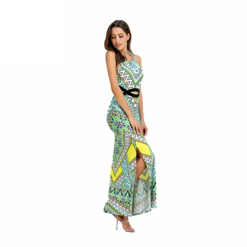 Ilishop цветочным принтом Длинное платье 2017 женская обувь макси платья vestidos
