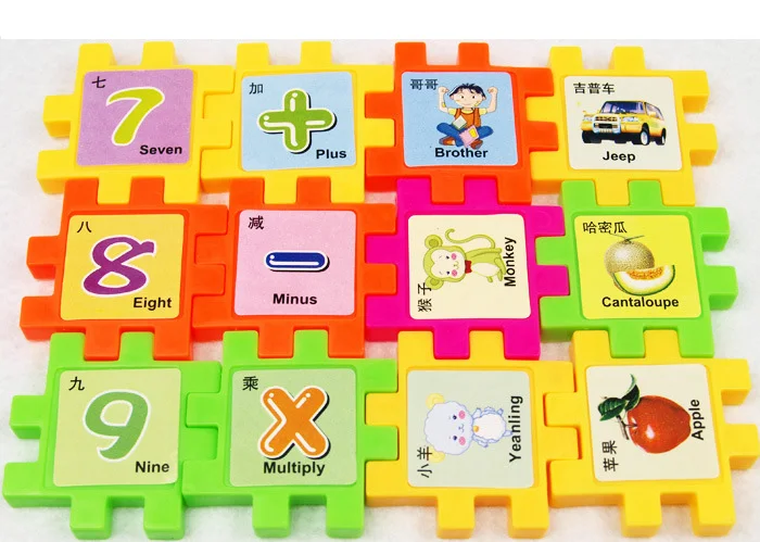 

68pcs/set Digital Animal Fruit Kids Baby Learning 3D Geometry Educational Puzzle Educational Toys Gifts For Children