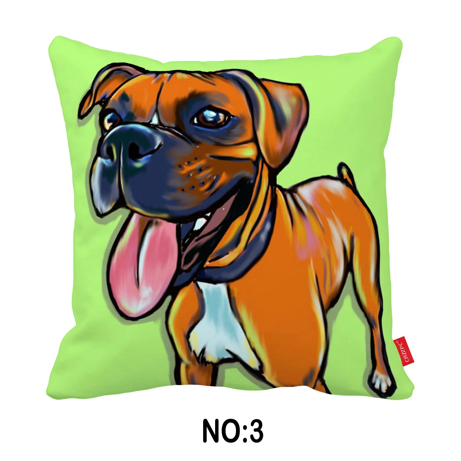 Мультяшный милый поп арт бульдог боксер собака печать автомобиль декоративные