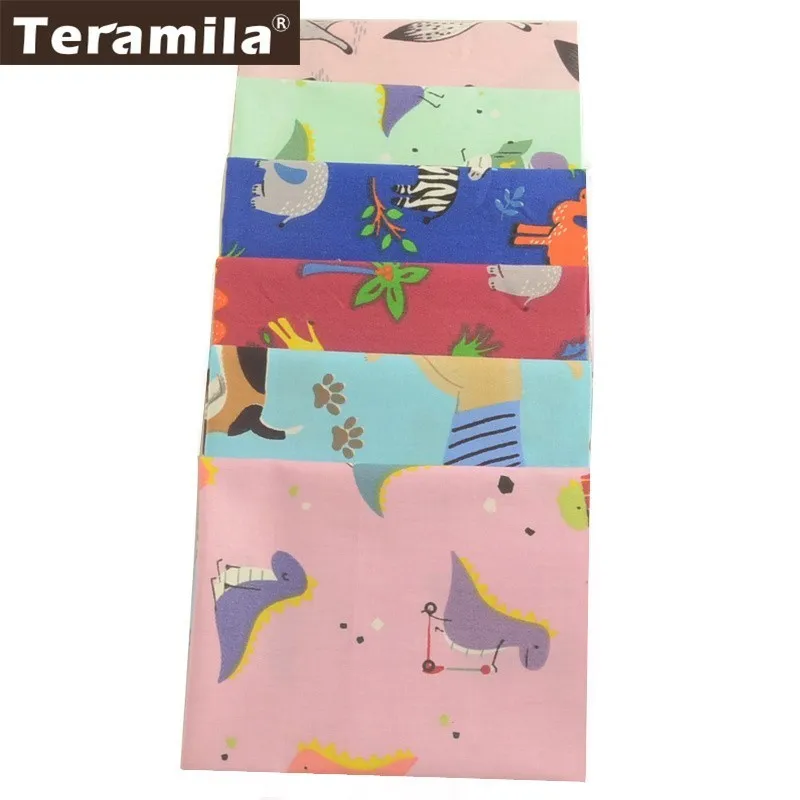 TERAMILA 40x50 см дизайн с рисунками животных 6 шт. 100% хлопок ткань стеганая Подушка