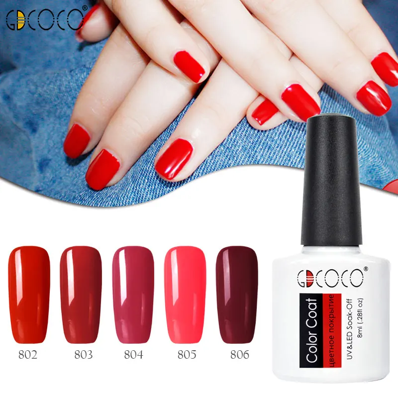 GDCOCO Цвет ногтей гель для Летняя s 8 мл дизайн diy soak off uv Гель светодио дный лака UV лак