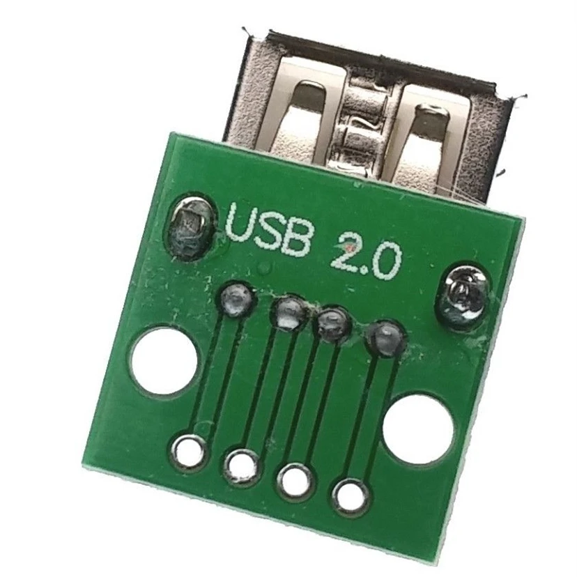 10 шт. Diy USB 2 0 розетка на 4P DIP переключатель 54 мм адаптер для печатной платы