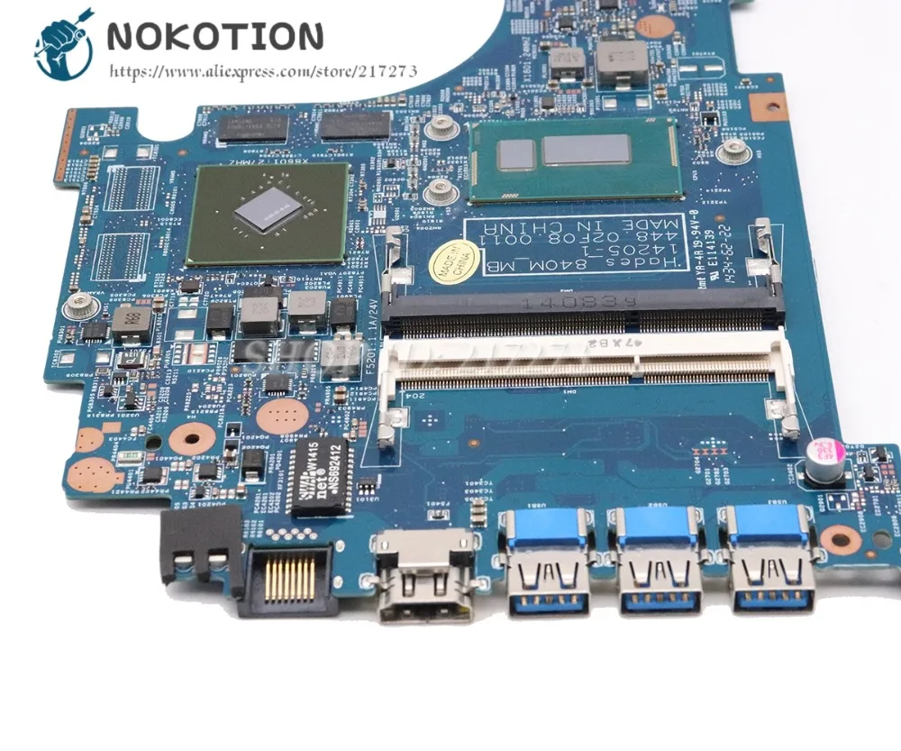 NOKOTION для acer aspire VN7-571 VN7-571G Материнская плата ноутбука NBMQK11003 NBMQK11003 448.02f080011 SR1EF I5-4210U cpu 840 M gpu