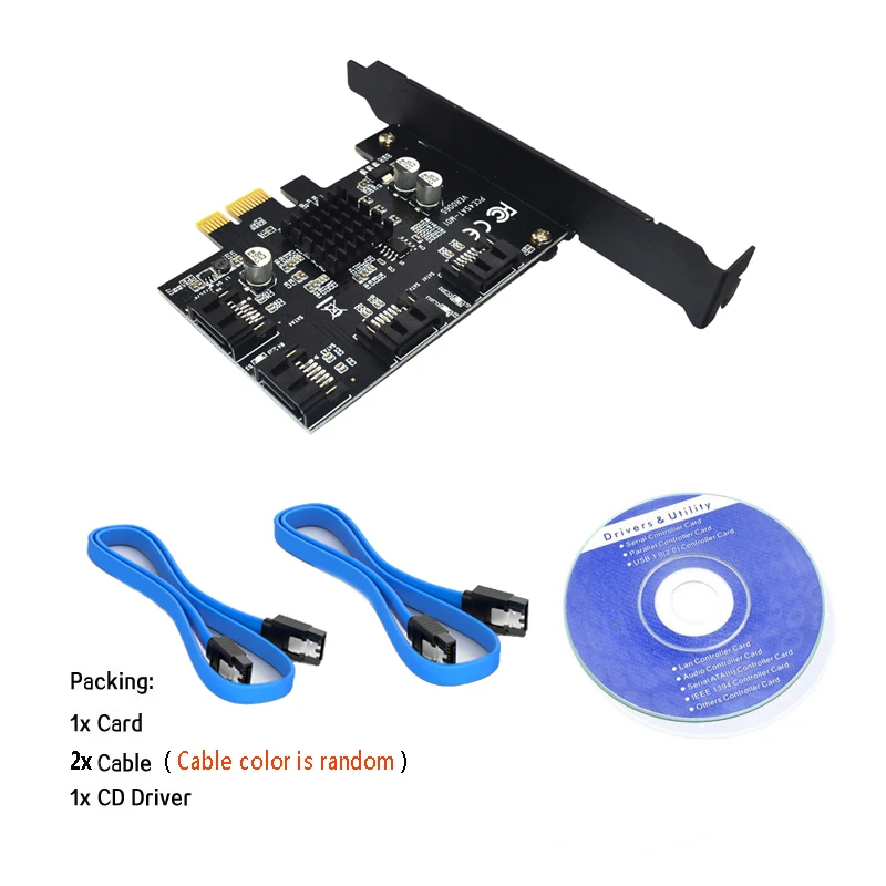 4 порта SATA 6 Гбит/с PCI Express плата контроллера e к III адаптер/конвертер с теплоотводом