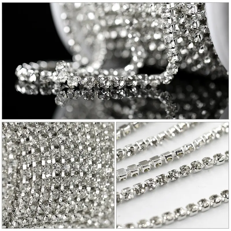 4 мм SS16 золото/серебро основа прозрачные хрустальные стразы DIY Красота 10 бобины с