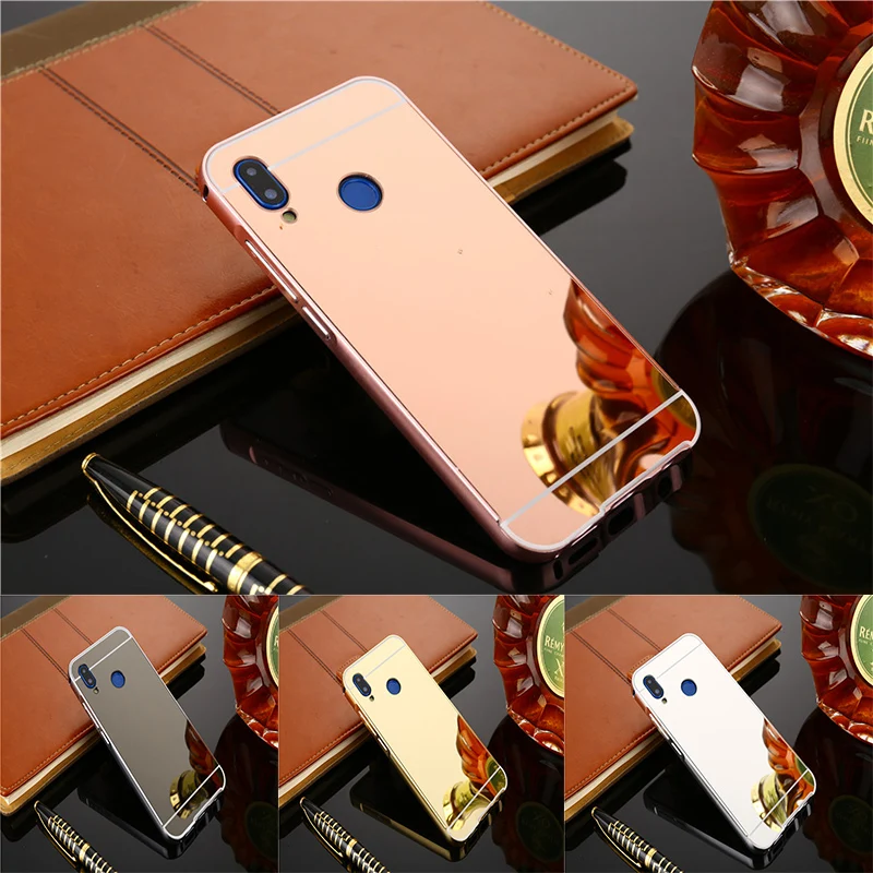 Модное роскошное зеркало из розового золота Чехлы для VIVO Y91 Y95 alumium металлический